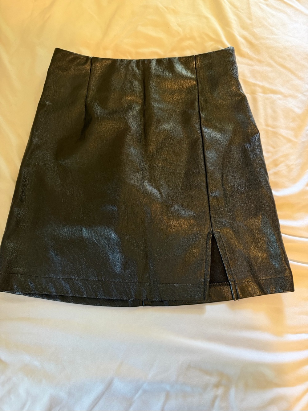Black Leather Mini Skirt